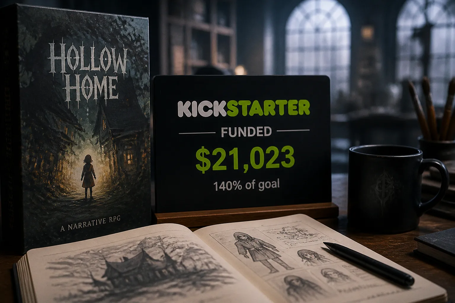Краудфандинг игры Hollow Home на Kickstarter успешно завершился с результатом 140% от цели